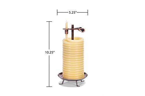 31R6SvdIIHL._SL500_.jpg Candle by the Hour: 80-Hour Eco-Friendly Vertical Candle - Natural Beeswax with Cotton Wick - Image 3