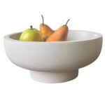 OAKOA Concrete Fruit Bowl for Kitchen Counter - Large Decorative Bowls for Home Decor - Modern Key Bowl for Entryway Table - Pedestal Bowl for Keys