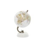 Deco 79 Marble Globe with White Marble Base, 5' x 5' x 8', White