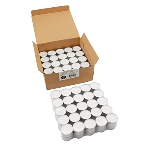 31j7r5aiqSL._SL500_.jpg Stonebriar 100 Pack of Unscented White Tea Light Candles with 8-Hour Burn Time - 100 Count - Image 7
