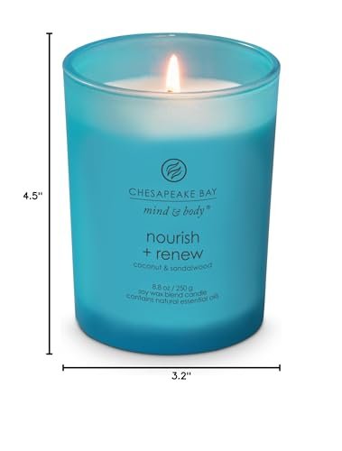 31p2XM53l-L._SL500_.jpg Chesapeake Bay® Candle Mind & Body Medium Jar Candle - Nourish + Renew (Coconut & Sandalwood) - Image 6