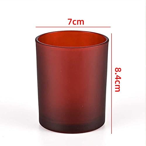 31wz2entWlL._SL500_.jpg Teensery Amber Matte Glass Candle Jar with Bamboo Lid for DIY Aromatherapy Candles - 1 Piece - Image 5