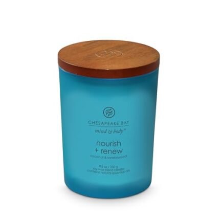 Chesapeake Bay® Candle Mind & Body Medium Jar Candle, Nourish + Renew (Coconut & Sandalwood)