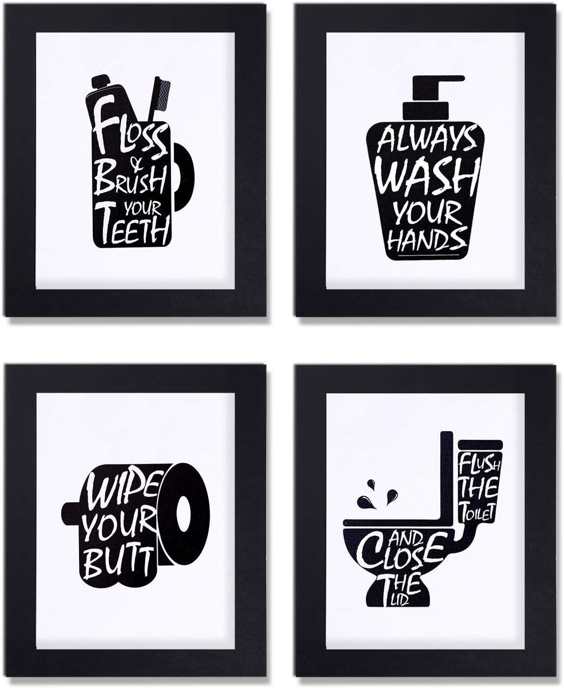 We Review: Joysnana’s Hilarious Bathroom Wall Art Set
