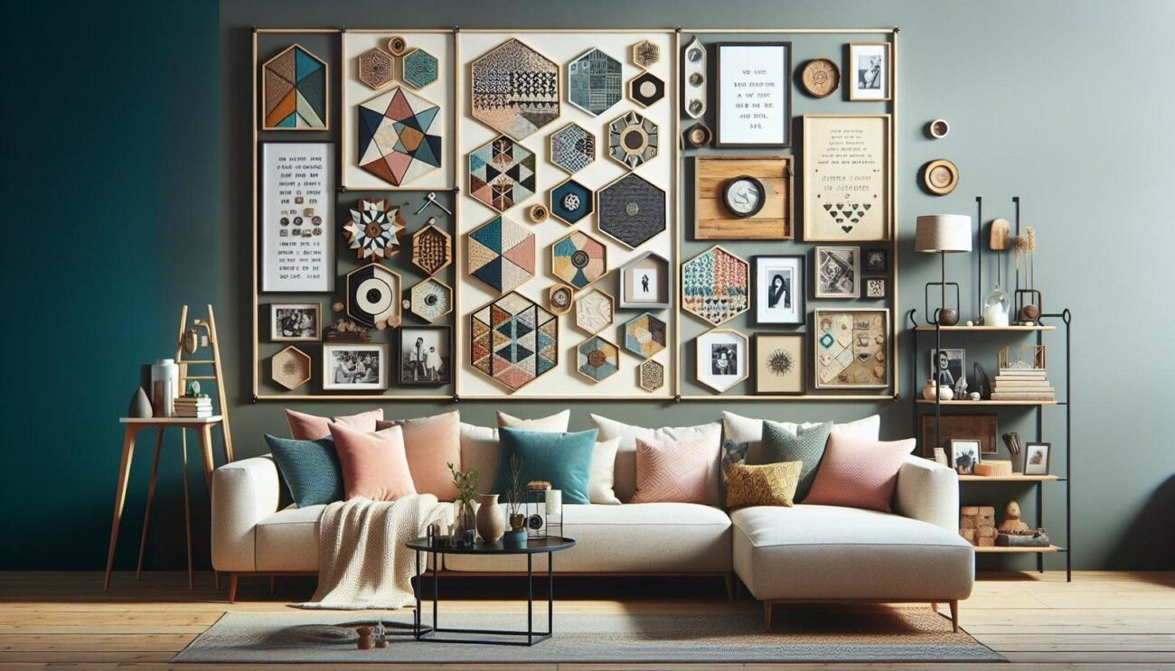 What are some ways to add a personal touch to living room wall decor?