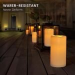 Xiangpeng Flameless LED Candles with 10-Key Remote & Timer, Waterproof, Battery-Operated Set of 2 for Home & Events (D3 x H5.5) Ivory - Image 2