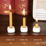 Beeswax Taper Candles Set - 40 Smokeless, Dripless Mini Prayer Candles for Meditation & Yoga Gifts. - Image 4