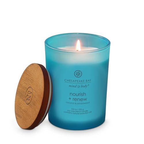410NGxjg8L._SL500_.jpg Chesapeake Bay® Candle Mind & Body Medium Jar Candle - Nourish + Renew (Coconut & Sandalwood) - Image 3