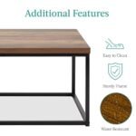Best Choice Products 44" Rustic Industrial Coffee Table with Thick Wood Grain Top & Metal Frame - Image 7