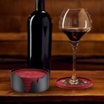 ME.FAN Silicone Coasters with Holder - 6 Pack for Hot/Cold Drinks, Thick, Non-Slip, Black Tray. - Image 8