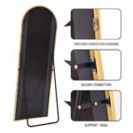 ITSRG Full Length Floor Mirror, 27"x71", Gold Arched Mirror - Freestanding or Wall Mounted for Bedroom & Living Room. - Image 6
