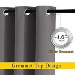 NICETOWN 84-Inch Gray Blackout Curtains - Thermal, Grommet Room Darkening Drapes (2 Panels, W52 x L84) for Bedroom & Living Room. - Image 2