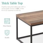 Best Choice Products 44" Rustic Industrial Coffee Table with Thick Wood Grain Top & Metal Frame - Image 5