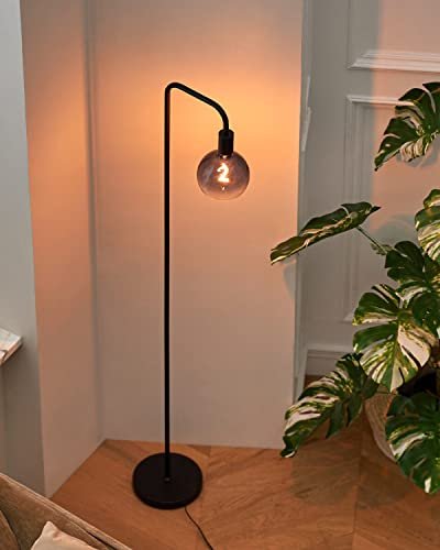 415ZJhHuoKL._SL500_.jpg ONEWISH Minimalist Industrial Floor Lamp with 6" Clear Glass Globe - Modern LED 1800K Ambient Light for Living Room & Office. - Image 9