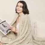 Aganear Fleece Throw Blanket: Soft, Lightweight & Cozy Blanket for Women - Ideal Gift for Any Occasion (50"x60", Khaki) - Image 6