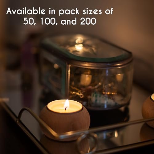 417D7NfdhtL._SL500_.jpg Stonebriar 100 Pack of Unscented White Tea Light Candles with 8-Hour Burn Time - 100 Count - Image 9