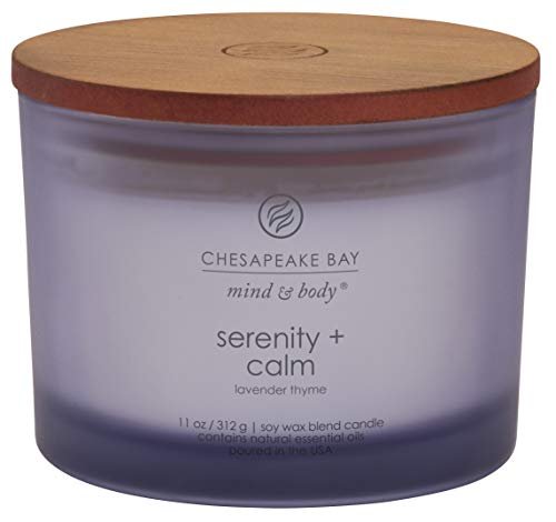 Chesapeake Bay Candle Scented Candle Peace + Tranquility (cashmere jasmine) 3-Wick Coffee Table Jar
