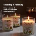 Discover the Magnificent 101 Set: 3 Long-Lasting Pure Sage Smudge Candles for Cleansing, Meditation & Manifestation. Each 3.5 oz candle burns for 42 hours. - Image 4