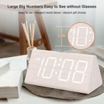 DreamSky Wooden Digital Alarm Clock: Large Numbers, USB Port, Adjustable Volume & Dimmer – Perfect for Bedroom or Living Room Décor! - Image 2