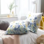 Blue and Yellow Poppy Floral Pillow Covers 18x18" - Set of 2 for Spring-Summer Home Decor - Image 7