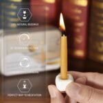 Beeswax Taper Candles Set - 40 Smokeless, Dripless Mini Prayer Candles for Meditation & Yoga Gifts. - Image 3