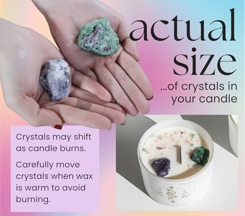 41Bo-q027ZL._SL500_.jpg Taurus, Virgo, Capricorn Gifts: 12oz Crackling Wood Wick Candles with Healing Crystals – Perfect for Women! - Image 6