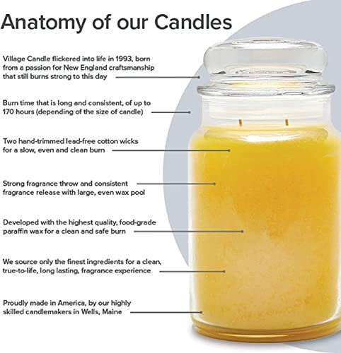 41Dr5w7yqeL._SL500_.jpg Eucalyptus Mint Scented Candle in Large Glass Apothecary Jar by Village Candle, 21.25 oz, Green. - Image 5