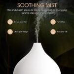 SALKING 100ml Essential Oil Diffuser: Auto Shut-Off, Ultrasonic Aromatherapy & Cool Mist Humidifier for Home Office, with Warm White Lights. - Image 3