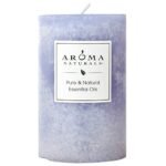 Aroma Naturals Essential Oil Tranquility Pillar Candle, 2.5" x 4", Lavender, 11 Ounce