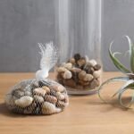 Set of 3 Cylinder Glass Candle Holders with Cobblestones & Artificial Succulents – Unique Christmas Decor - Image 6