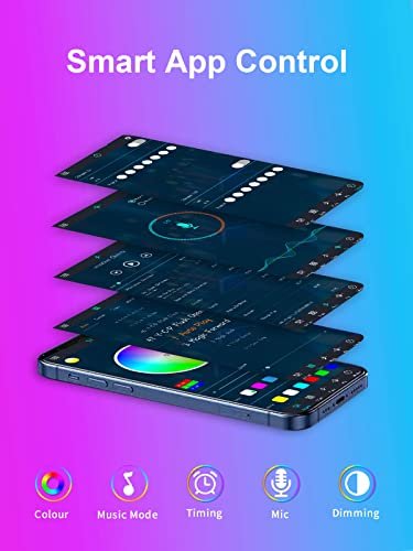 41InwxvKzZL._SL500_.jpg KANTUTOE 13.1FT RGB TV LED Backlights for 32-65 Inch TVs, Music Sync, Bluetooth App & Remote, USB Powered for Gaming & Bedroom. - Image 3