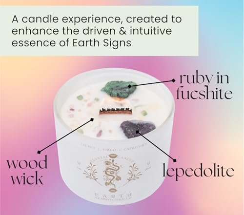 41J5QOPIoOL._SL500_.jpg Taurus, Virgo, Capricorn Gifts: 12oz Crackling Wood Wick Candles with Healing Crystals – Perfect for Women! - Image 3