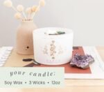 Taurus, Virgo, Capricorn Gifts: 12oz Crackling Wood Wick Candles with Healing Crystals – Perfect for Women! - Image 7
