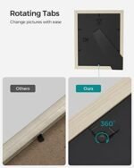 SONGMICS Collage Picture Frame Set of 10: Two 8x10, Four 5x7, Four 4x6 for Wall & Table Decor, Glass, Natural Beige - Image 7