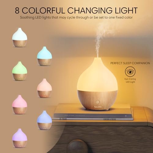 41PBCaTQPVL._SL500_.jpg SALKING 100ml Essential Oil Diffuser: Auto Shut-Off, Ultrasonic Aromatherapy & Cool Mist Humidifier for Home Office, with Warm White Lights. - Image 2
