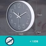Jomparis 12-Inch Silent Wall Clock: Modern, Battery-Operated, Non-Ticking Decor for Home, Office, and More. - Image 3