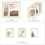 ArtbyHannah Stairway Gallery Wall Frame Set, Neutral Wood Decor, 8-Pack Assorted Sizes for Living Room, Entry - Image 3