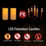 Xiangpeng Flameless LED Candles with 10-Key Remote & Timer, Waterproof, Battery-Operated Set of 2 for Home & Events (D3 x H5.5) Ivory - Image 7