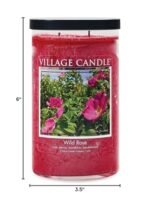 Village Candle Wild Rose Large Tumbler—19 oz. Pink Scented Candle in Glass Jar - Image 5