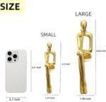 Set of 3 Gold Thinker Statues for Modern Home Decor – Unique Resin Sculptures for Office & Living Room - Image 5