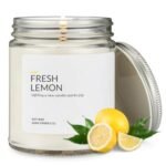 1OAK Soy Wax Fresh Lemon Candle - Citrus Candles for Home, Kitchen, & Summer - Fruity Candles Scented - Long Burning Premium - Hand-Poured (7oz.)