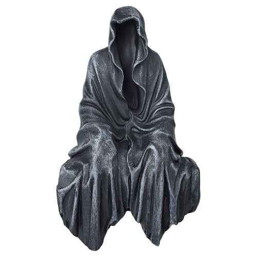 SHOWFEICAT 5.1-Inch Gothic Resin Statue for Decor - Unique Mystic SHOWFEICAT Resin Tabletop Gothic Decor Sitting Statue, Resin Statue Gothic Decor, Fits On Sturdy Shelf and Has A Cool Mystic Look 5.1 Inch