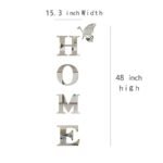 Doeean Acrylic Mirror Wall Letter Signs for Living Room & Bedroom Decor (Silver, 47.2" x 15.3") - Image 2