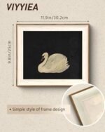 VIYYIEA Framed Swan Wall Art - Vintage Canvas Prints for Living Room & Bathroom Decor, Ideal Gifts! - Image 3