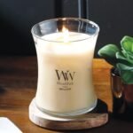 WoodWick Vanilla Bean Scented Medium Hourglass Candle - 9.7oz, Crackling Flame, Ideal Gift! - Image 5