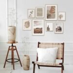 ArtbyHannah Stairway Gallery Wall Frame Set, Neutral Wood Decor, 8-Pack Assorted Sizes for Living Room, Entry - Image 7