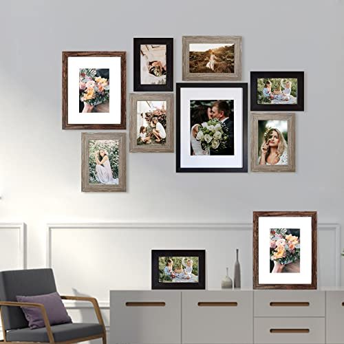 41fhtGIC6hL._SL500_.jpg SESEAT 10-Piece Collage Picture Frame Set: 11x14, 8x10, 5x7, and 4x6 Frames in 3 Finishes. - Image 2