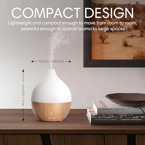 41g-H93ZGdL._SL500_.jpg SALKING 100ml Essential Oil Diffuser: Auto Shut-Off, Ultrasonic Aromatherapy & Cool Mist Humidifier for Home Office, with Warm White Lights. - Image 5