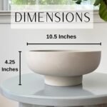 OAKOA Concrete Fruit Bowl - Large Modern Decorative Bowl for Kitchen and Entryway Tables - Image 5