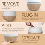SALKING 100ml Essential Oil Diffuser: Auto Shut-Off, Ultrasonic Aromatherapy & Cool Mist Humidifier for Home Office, with Warm White Lights. - Image 7